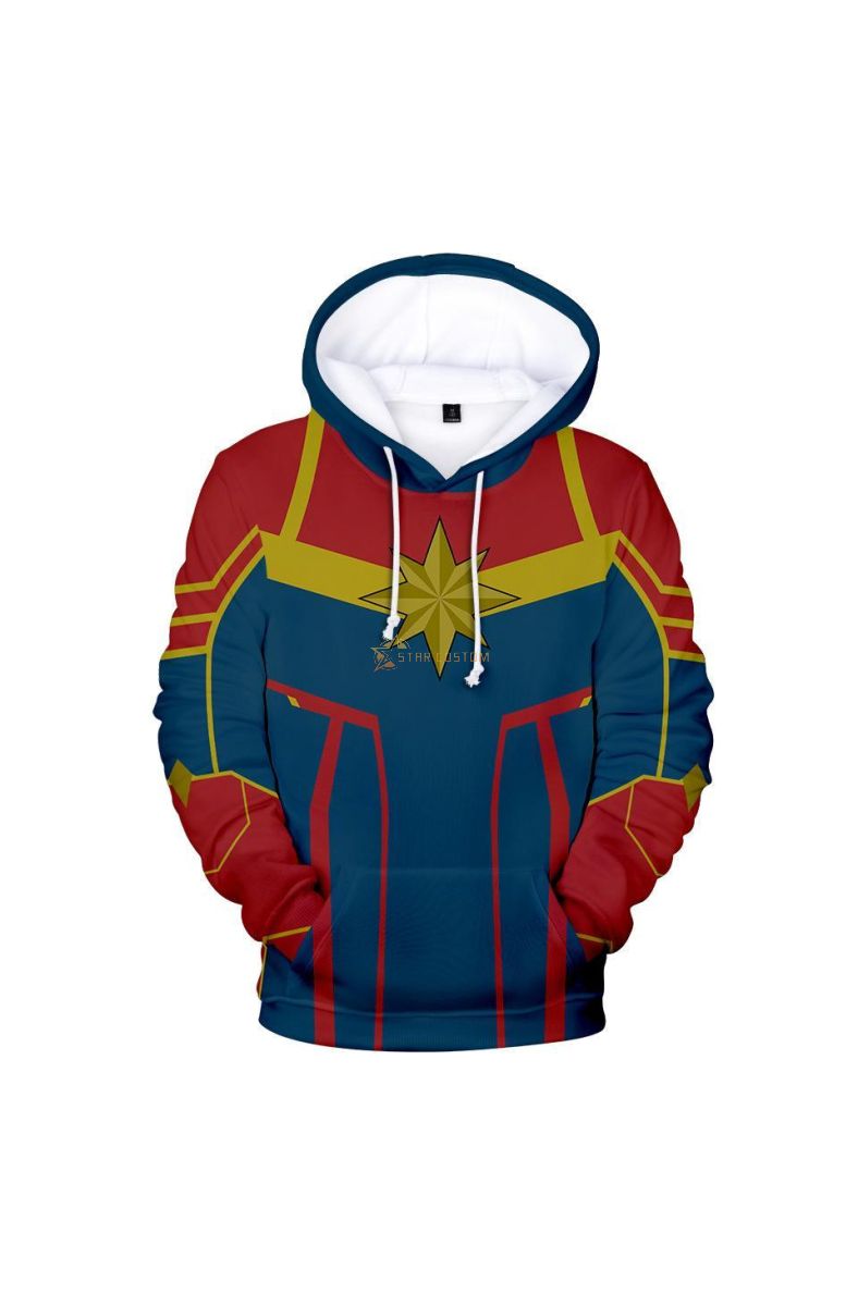 Marvel Carol Danvers Pullover Marvel Inspired Hoodie Streetwear