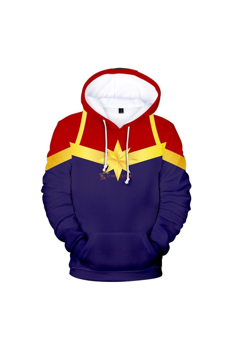 Marvel Carol Danvers Pullover Marvel Inspired Hoodie Comfort Wear