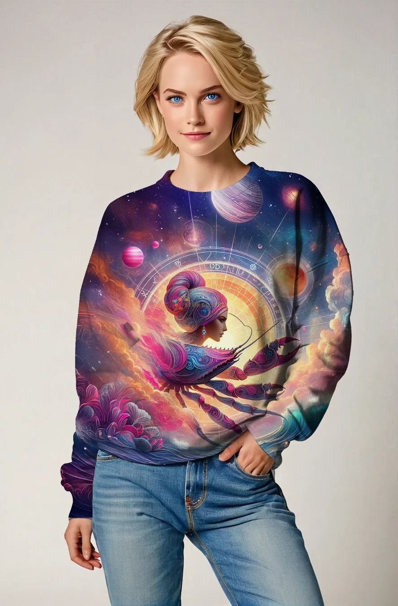 Cancer Zodiac Collection: The Cosmic Crustacean Hoodie, Sweatshirt, Zip-Up, T-Shirt