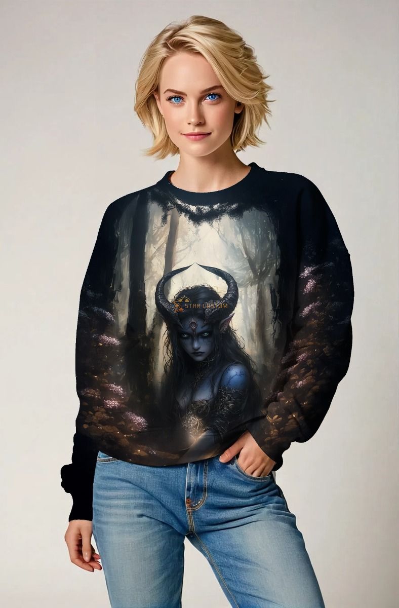 Capricorn's Mystical Guardian: The Enchantress of the Forest Hoodie, Sweatshirt, Zip-Up, T-Shirt