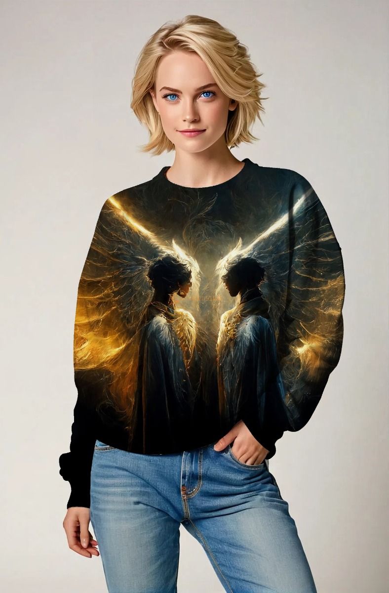 Gemini Zodiac Collection: Angelic Reflection - Light and Shadow Faces