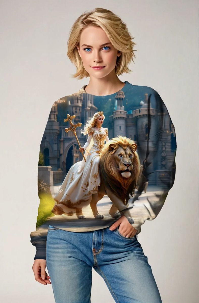 Regal Roar: The Lion's Kingdom Hoodie, Sweatshirt, Zip-Up, T-Shirt