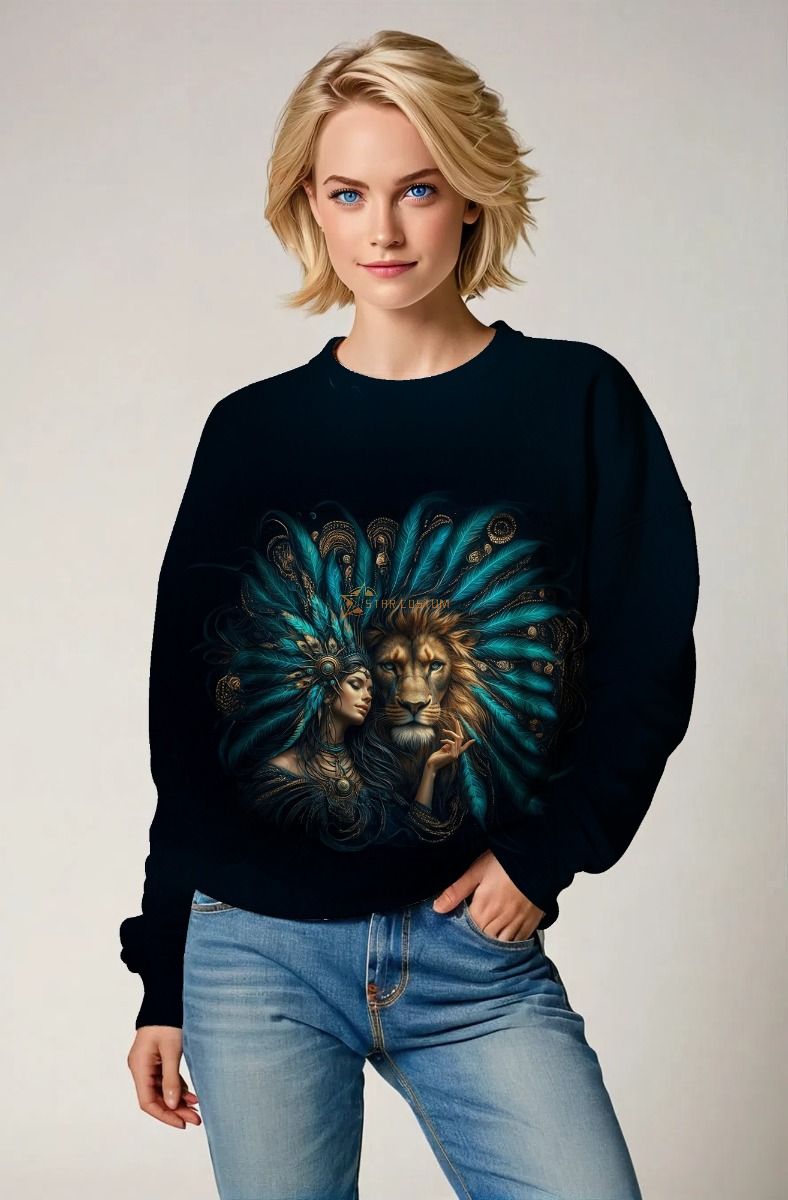 Lionhearted Goddess: The Feathered Majesty Hoodie, Sweatshirt, Zip-Up, T-Shirt