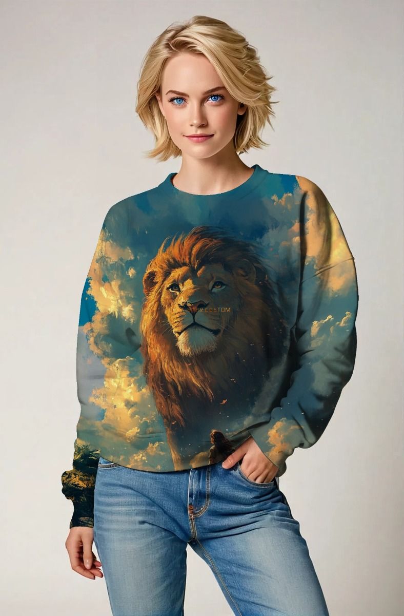 Majestic Lion’s Glory: The Roar of the King Hoodie, Sweatshirt, Zip-Up, T-Shirt