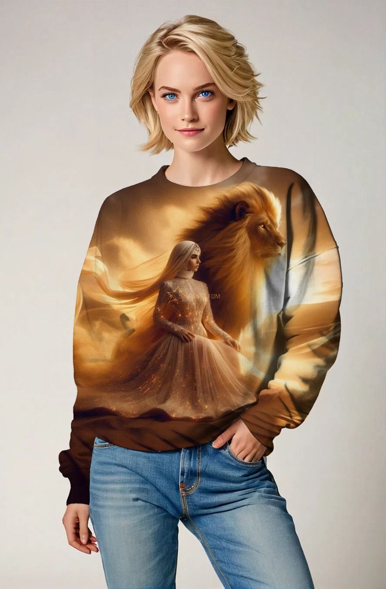 Radiant Lioness: The Majestic Embrace Hoodie, Sweatshirt, Zip-Up, T-Shirt