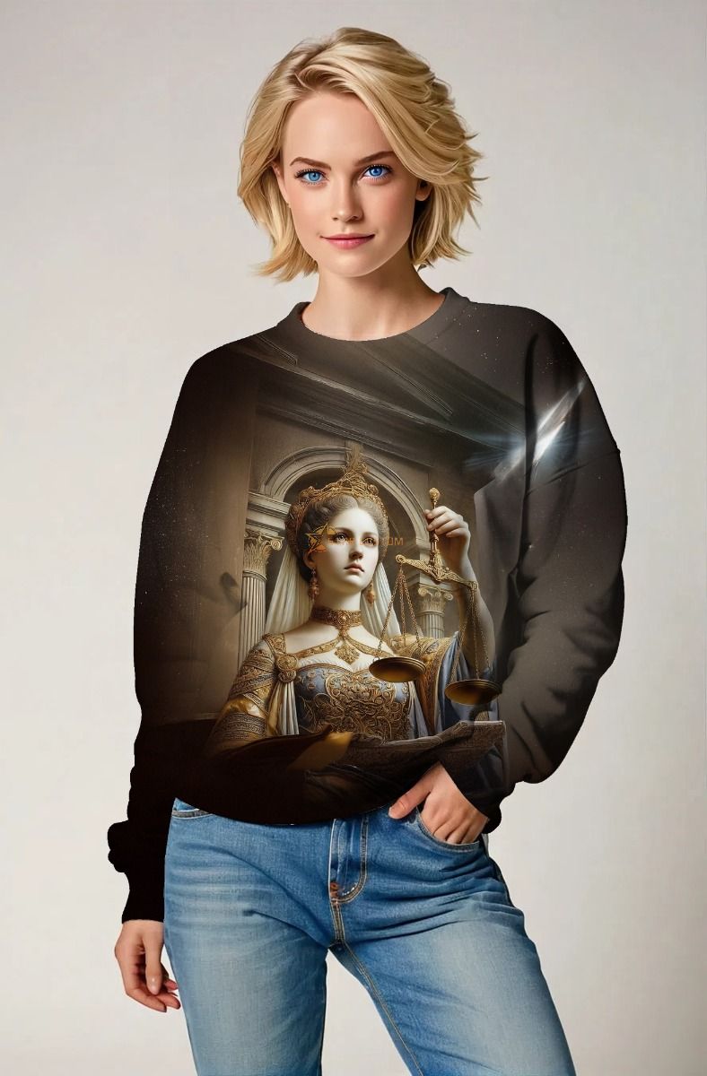 Libra Zodiac Collection: Divine Balance - The Scales of Justice Hoodie, Sweatshirt, Zip-Up, T-Shirt