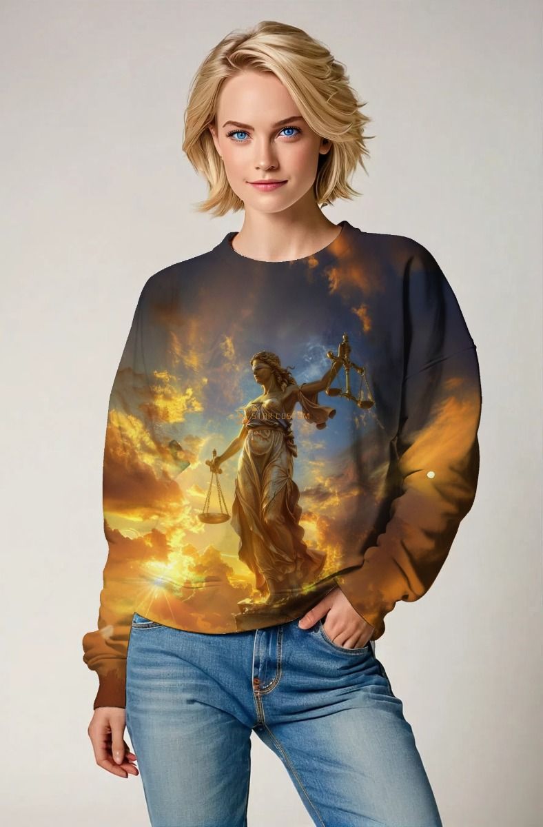 Libra Zodiac Collection: Bound Justice - The Goddess of Chains Hoodie, Sweatshirt, Zip-Up, T-Shirt