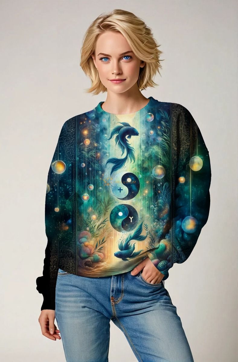 Cosmic Fish: The Yin and Yang of Pisces Hoodie, Sweatshirt, Zip-Up, T-Shirt