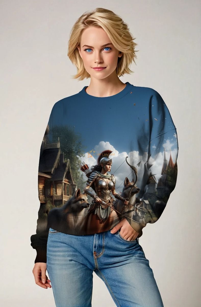 Sagittarius' Celestial Archery: The Moonlit Bow Hoodie, Sweatshirt, Zip-Up, T-Shirt