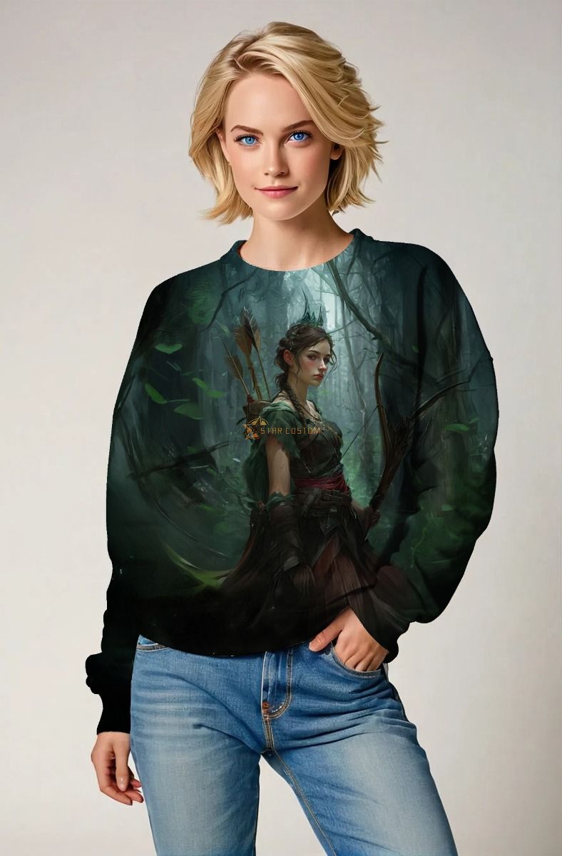 Sagittarius' Mystic Path: The Forest Archer Hoodie, Sweatshirt, Zip-Up, T-Shirt