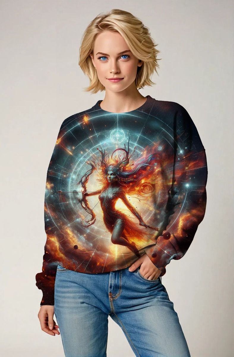Scorpio Zodiac Collection: Celestial Archer and Starry Cosmos Design Hoodie, Sweatshirt, Zip-Up, T-Shirt