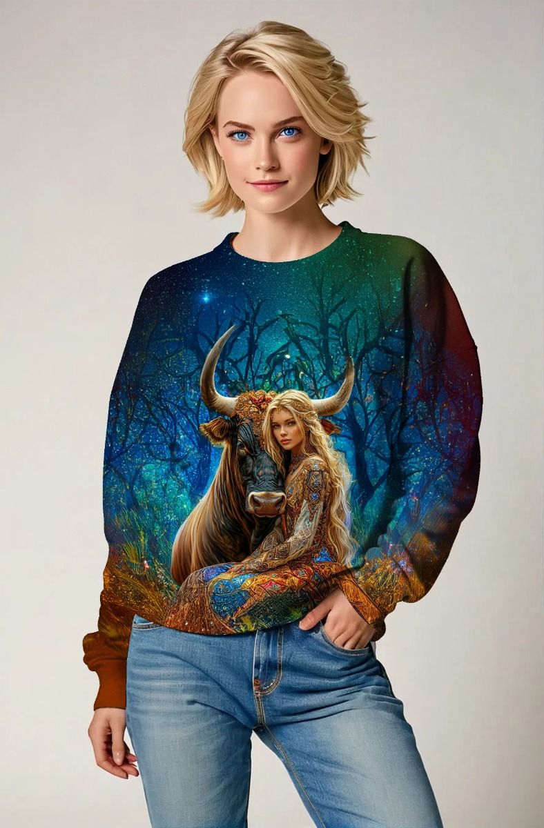 Taurus Zodiac Collection: The Cosmic Guardian of the Forest Hoodie