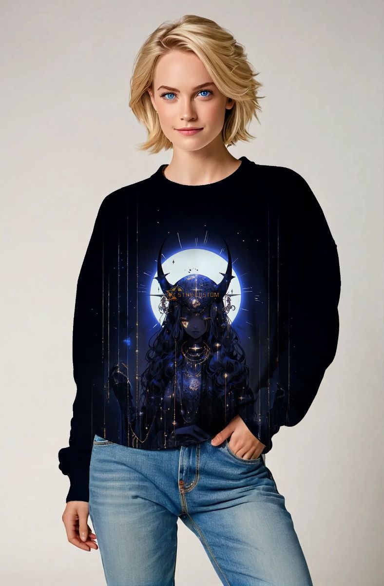 Taurus Zodiac Collection: The Moonlit Protector Hoodie, Sweatshirt, Zip-Up, T-Shirt