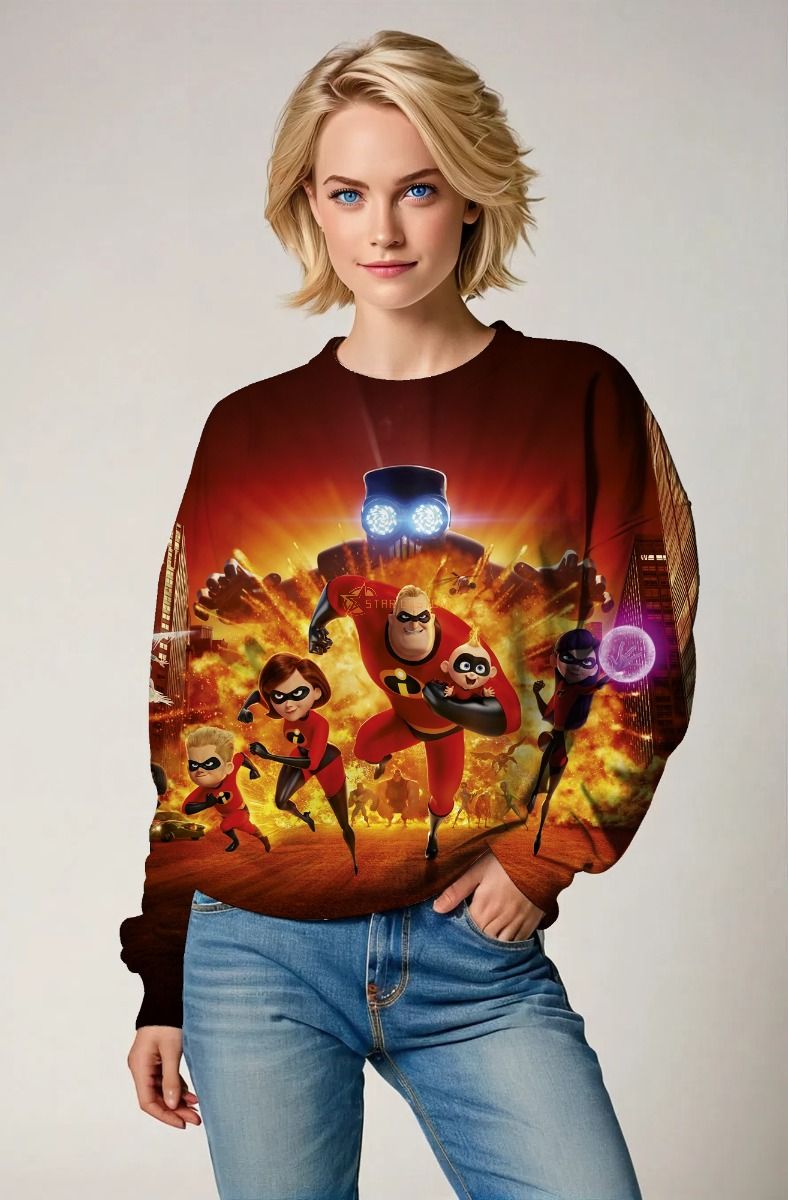 The Incredibles Family Action Sweatshirt – Dark Brown