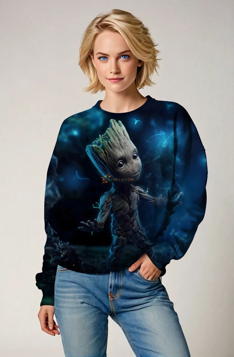 Dark Blue Baby Groot Sweatshirt