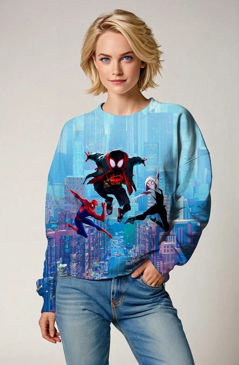 Light Blue Spider‑Verse Sweatshirt