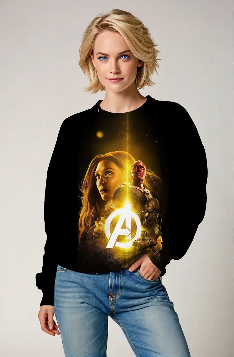  Black Avengers Golden Glow Sweatshirt