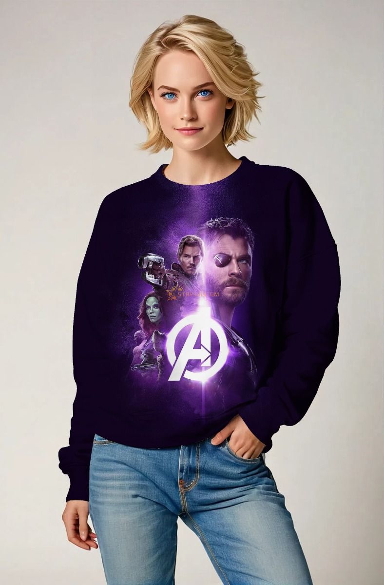 Dark Purple Avengers Team Sweatshirt