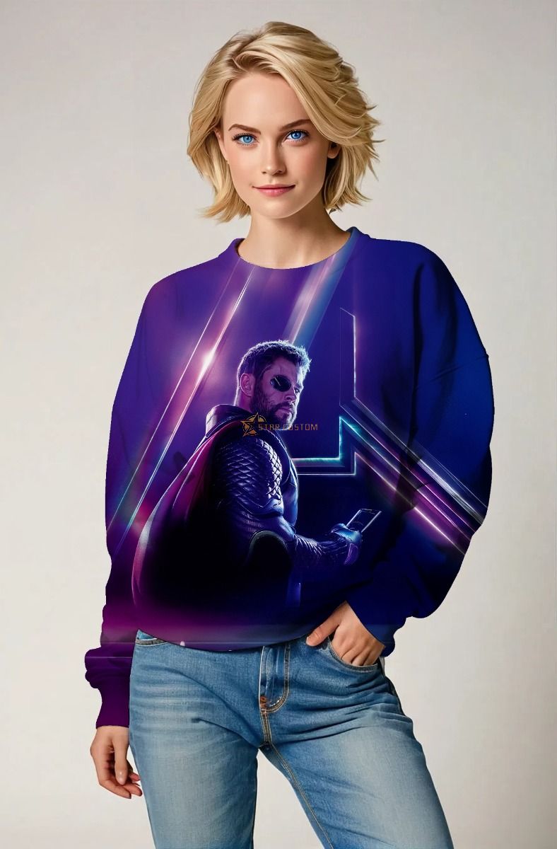Purple Thor Avengers Sweatshirt