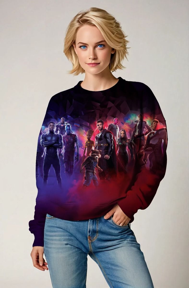 Black and Red Avengers Team Sweatshirt