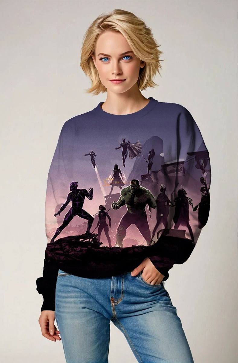 Dark Purple Avengers Silhouette Sweatshirt