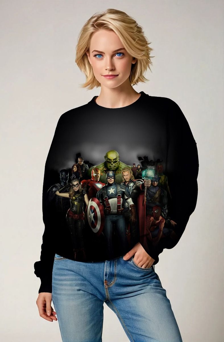 Black Avengers All‑Heroes Sweatshirt