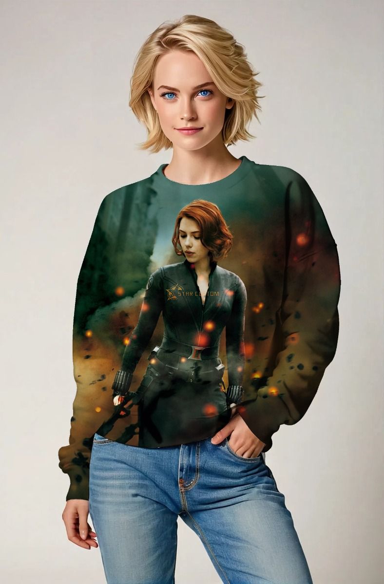 Dark Green Black Widow Sweatshirt