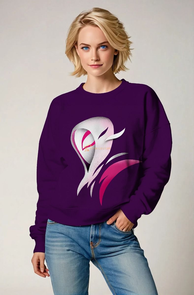 Abstract Phoenix Graphic Apparel – Purple Sweatshirt