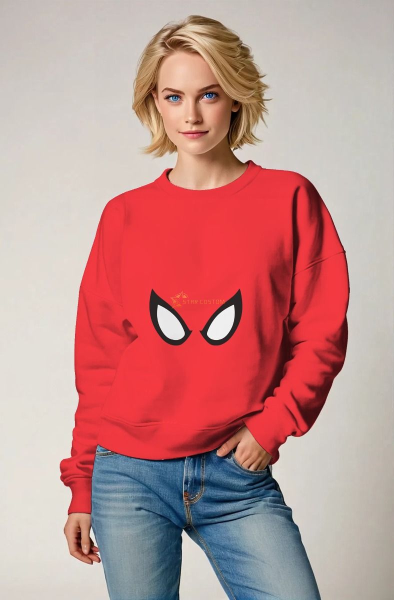 Web Vision Minimalist Apparel – Bold Red Sweatshirt