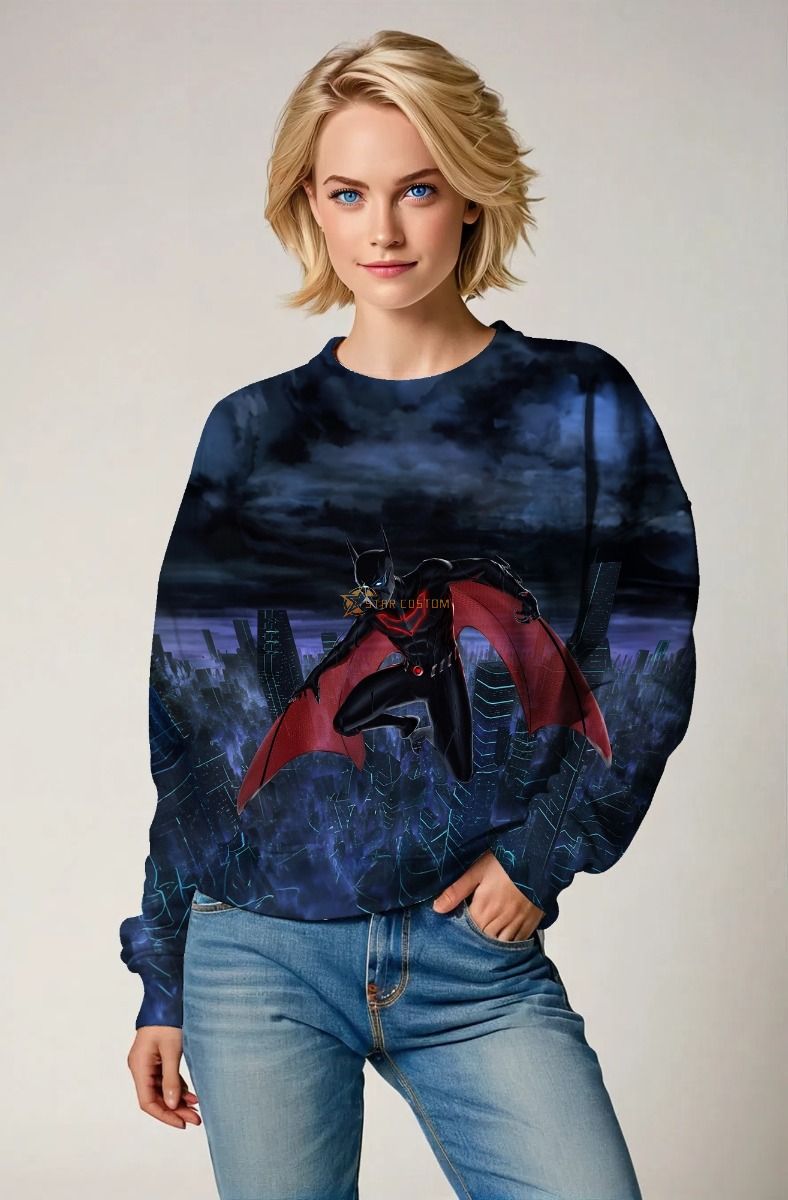 Dark Blue Future Knight Crewneck Sweatshirt – Futuristic Hero Appeal