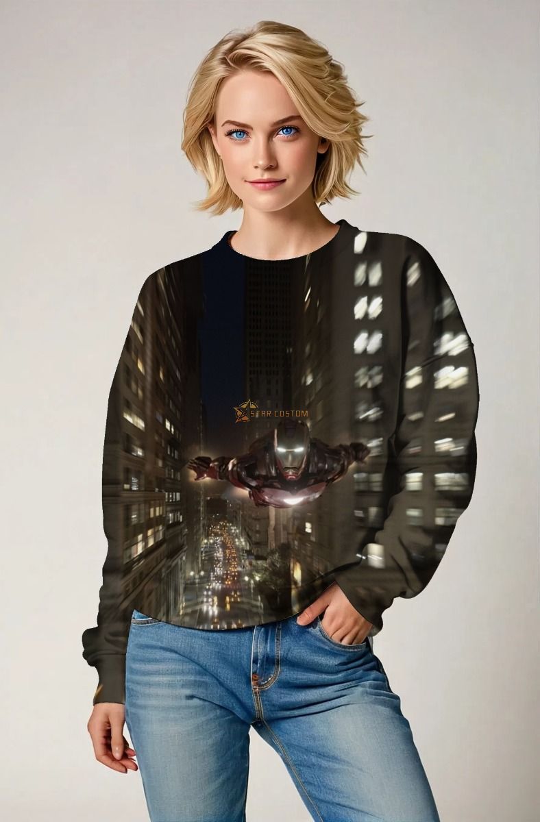 Iron Man Cityscape Sweatshirt – Dynamic Black Edition
