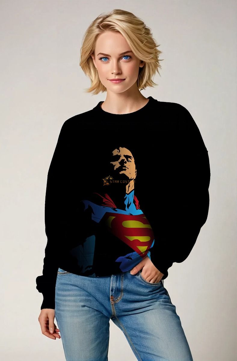 Black Superman Graphic Sweatshirt