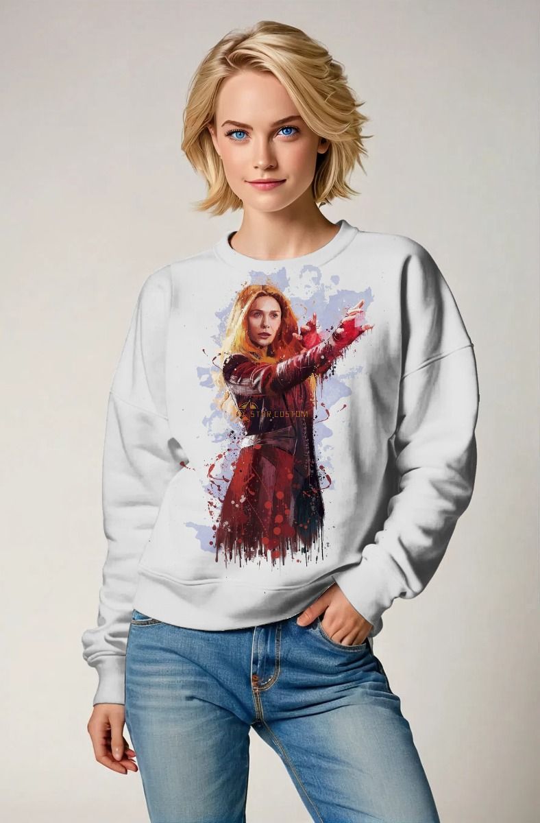 Light Gray Mystic Hero Crewneck Sweatshirt