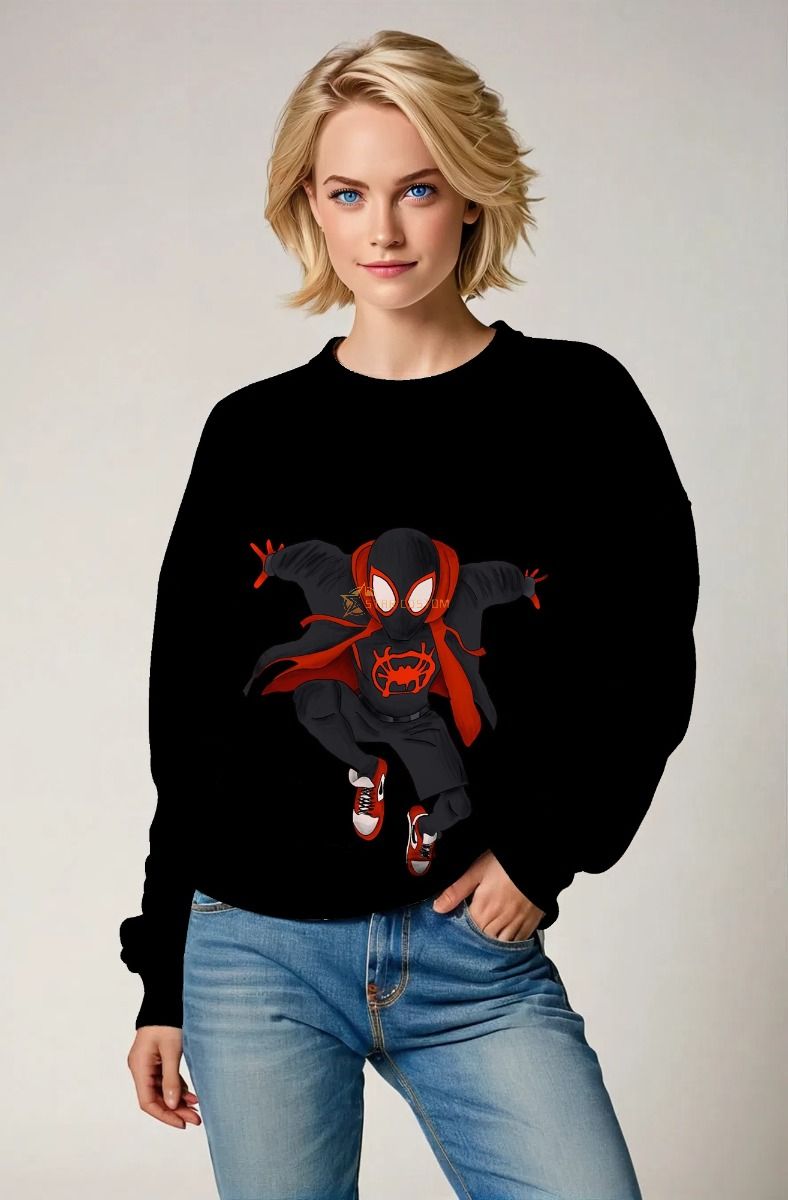 Black Spider Jump Crewneck Sweatshirt