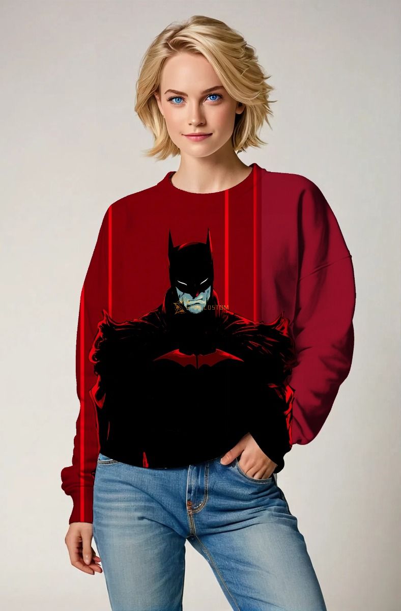 Red Batman Crewneck Sweatshirt