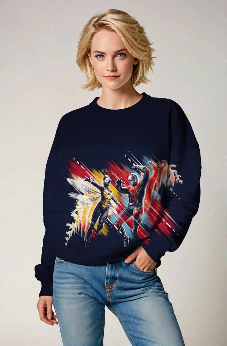 Dark Blue Ant-Man & Wasp Sweatshirt – Vibrant Hero Energy