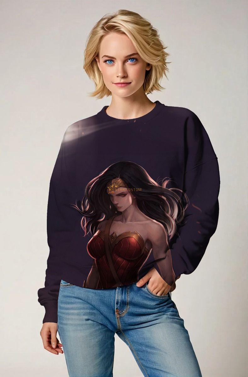 Dark Purple Crewneck Sweatshirt – Artistic Amazon Mood