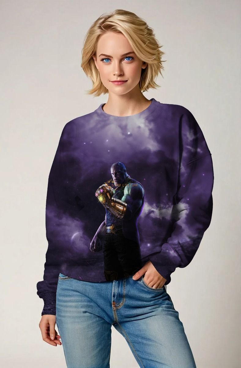 Infinity Reign Pullover Sweatshirt – Dark Purple Titan Power Burst