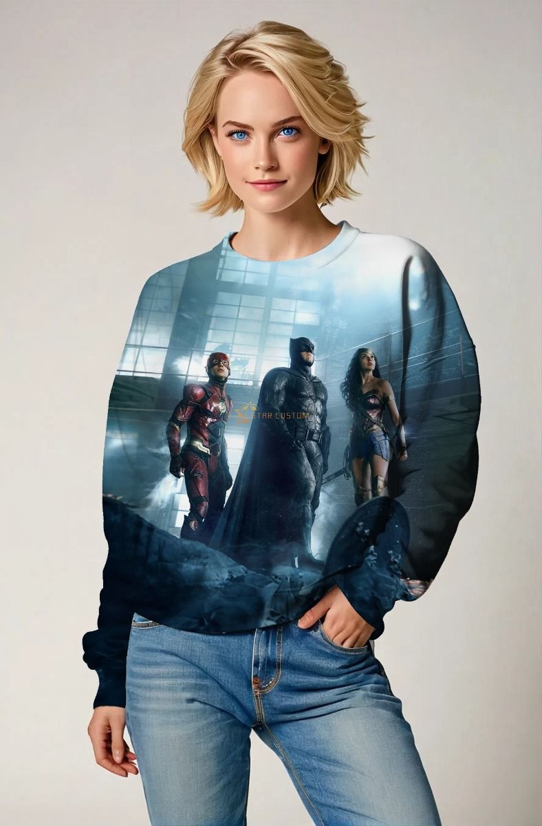 Justice League United Crewneck Sweatshirt – Urban Blue Vibe
