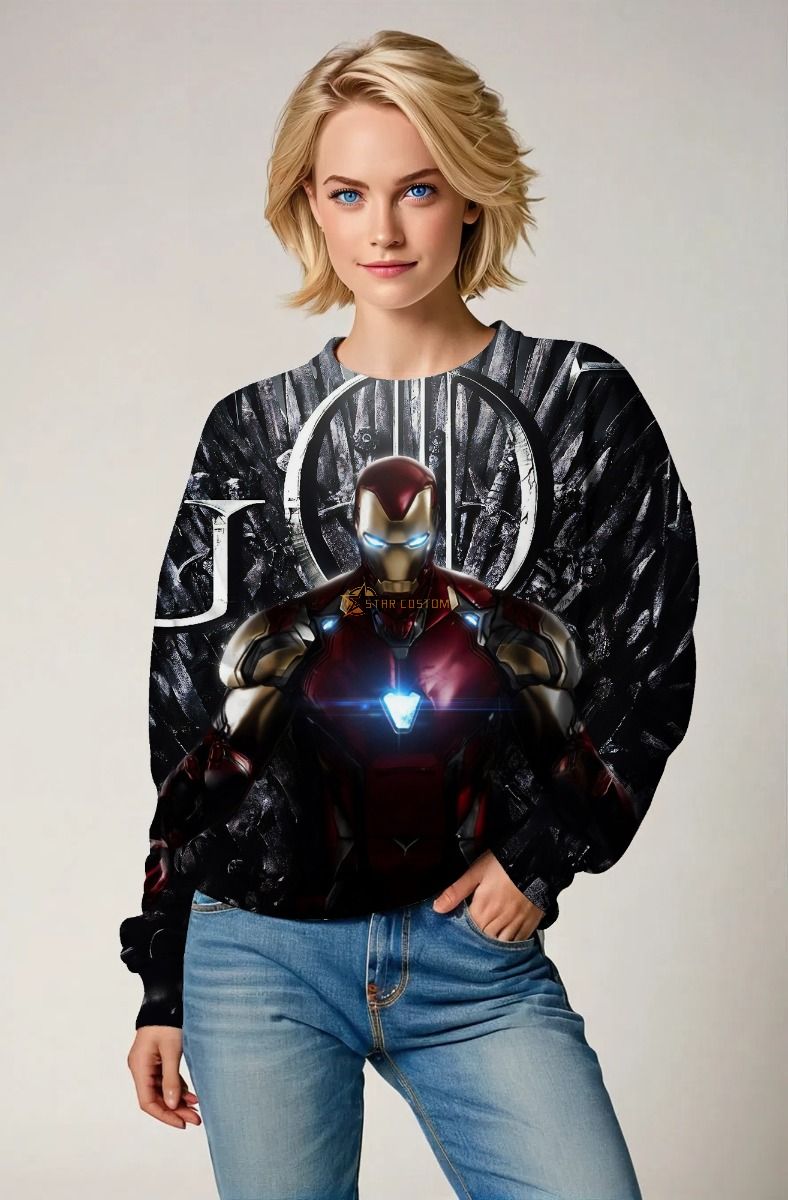 Iron Man and Game of Thrones Crossover Black and Red Sweatshirt