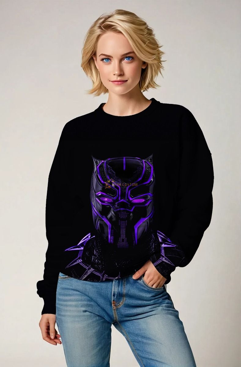 Panther Spirit Crewneck Sweatshirt – Purple Glow