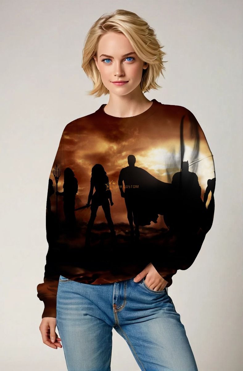 Dawn of Heroes Crewneck Sweatshirt – Justice Silhouette