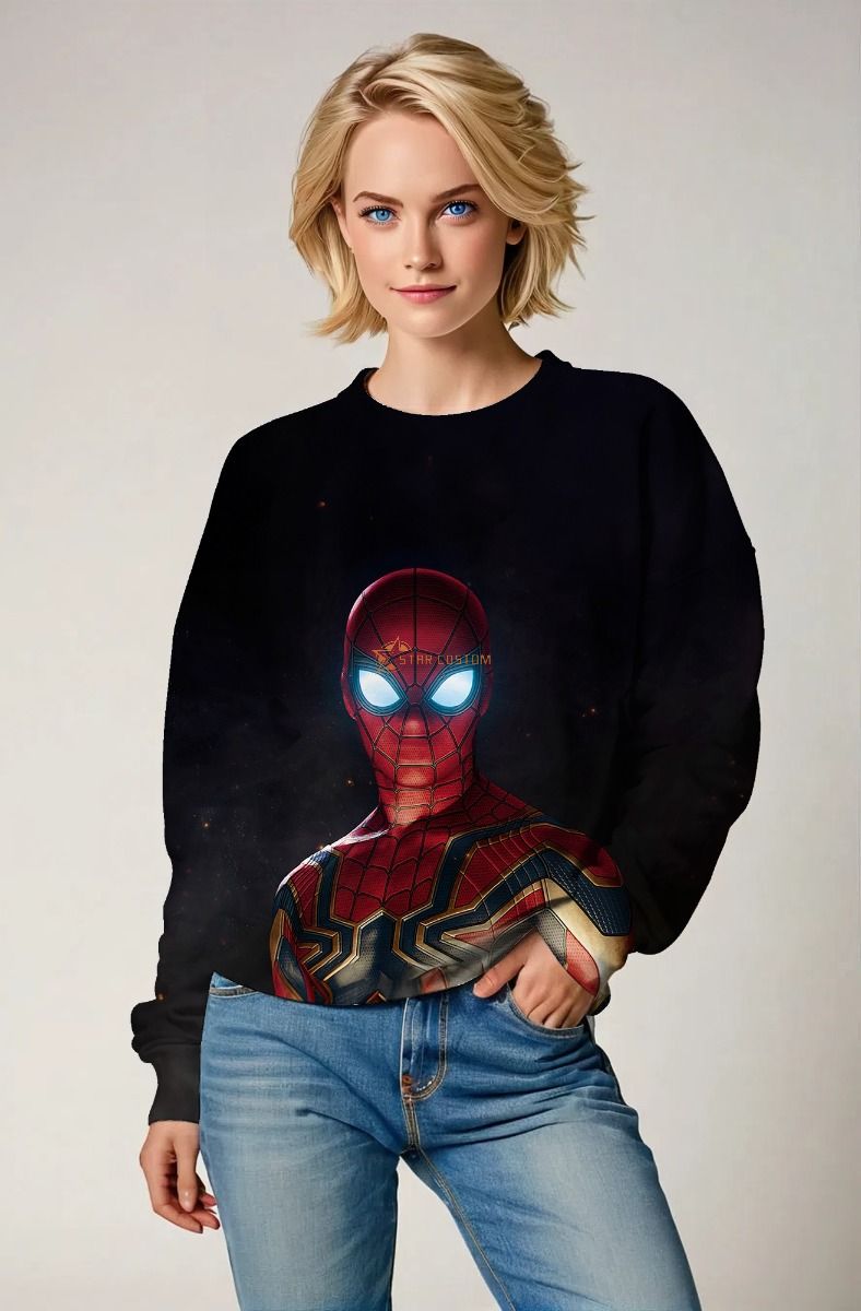 Marvel’s Iron Spider Crewneck Sweatshirt – Red & Gold Hero