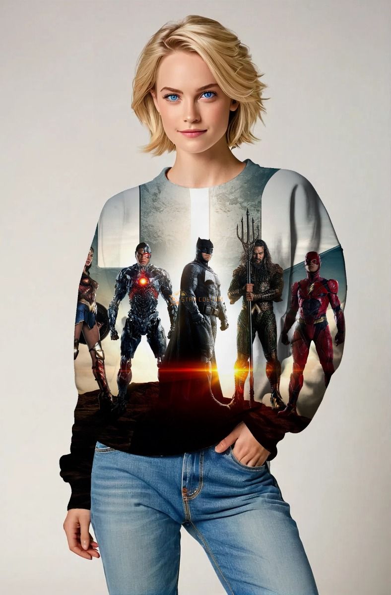 Justice League Heroes Crewneck Sweatshirt – Guardians of Earth