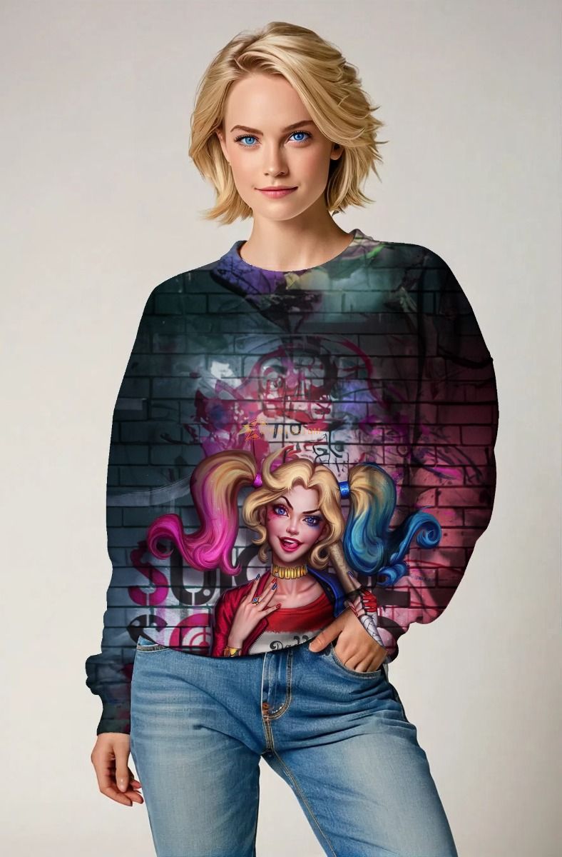 Harley Quinn Graffiti Street Crewneck Sweatshirt – Street Mischief