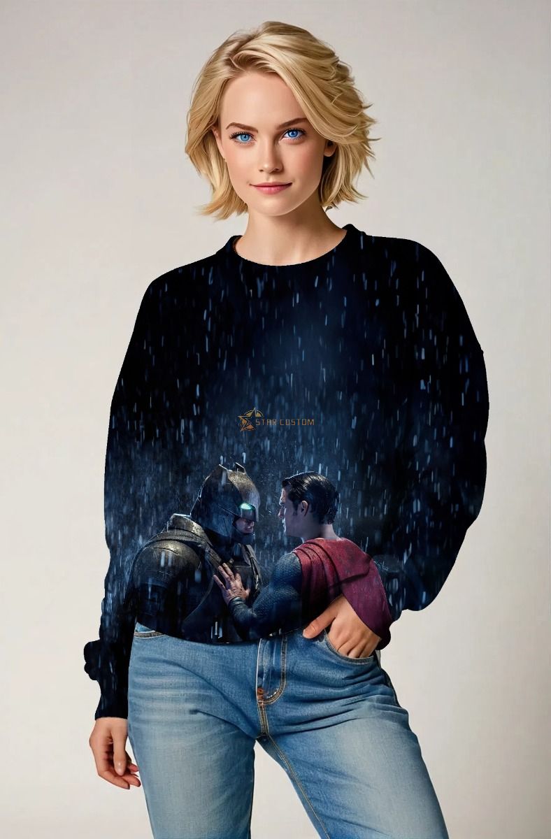 Batman vs Superman Rain Showdown Crewneck Sweatshirt – Night of Justice