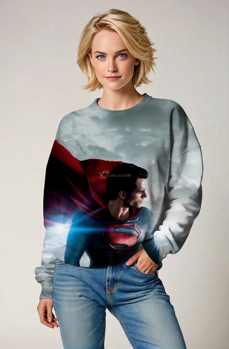 Superman Sky Sentinel Crewneck Sweatshirt – Man of Steel Presence
