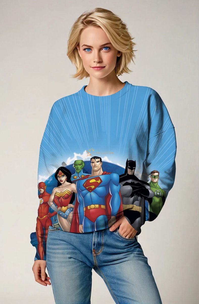 Justice League Animated Crewneck – Heroes in Blue