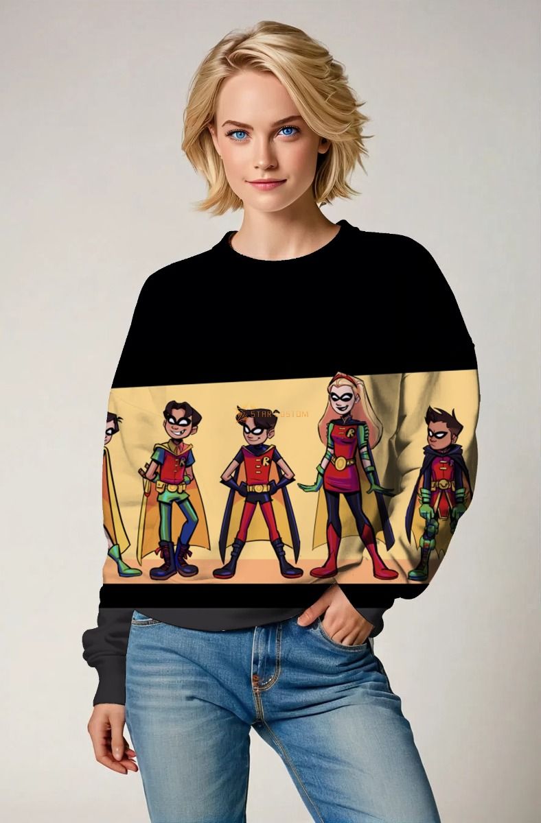 Robin Evolution Cartoon Crewneck – Boy Wonder Line-Up
