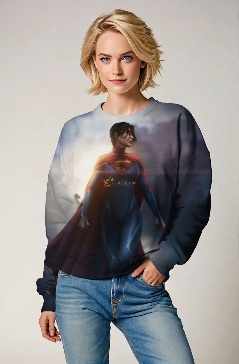 Last Daughter of Krypton Sweatshirt – Storm Blue Serenity